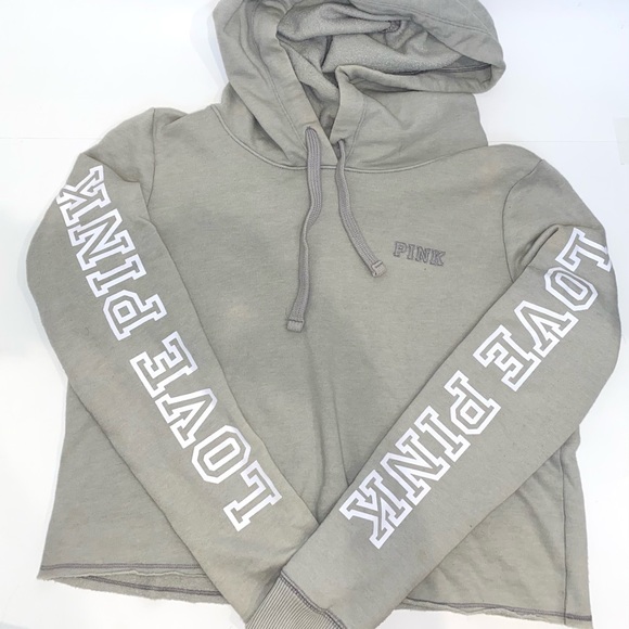 PINK Victoria's Secret Tops - Pink crop top sweatshirt